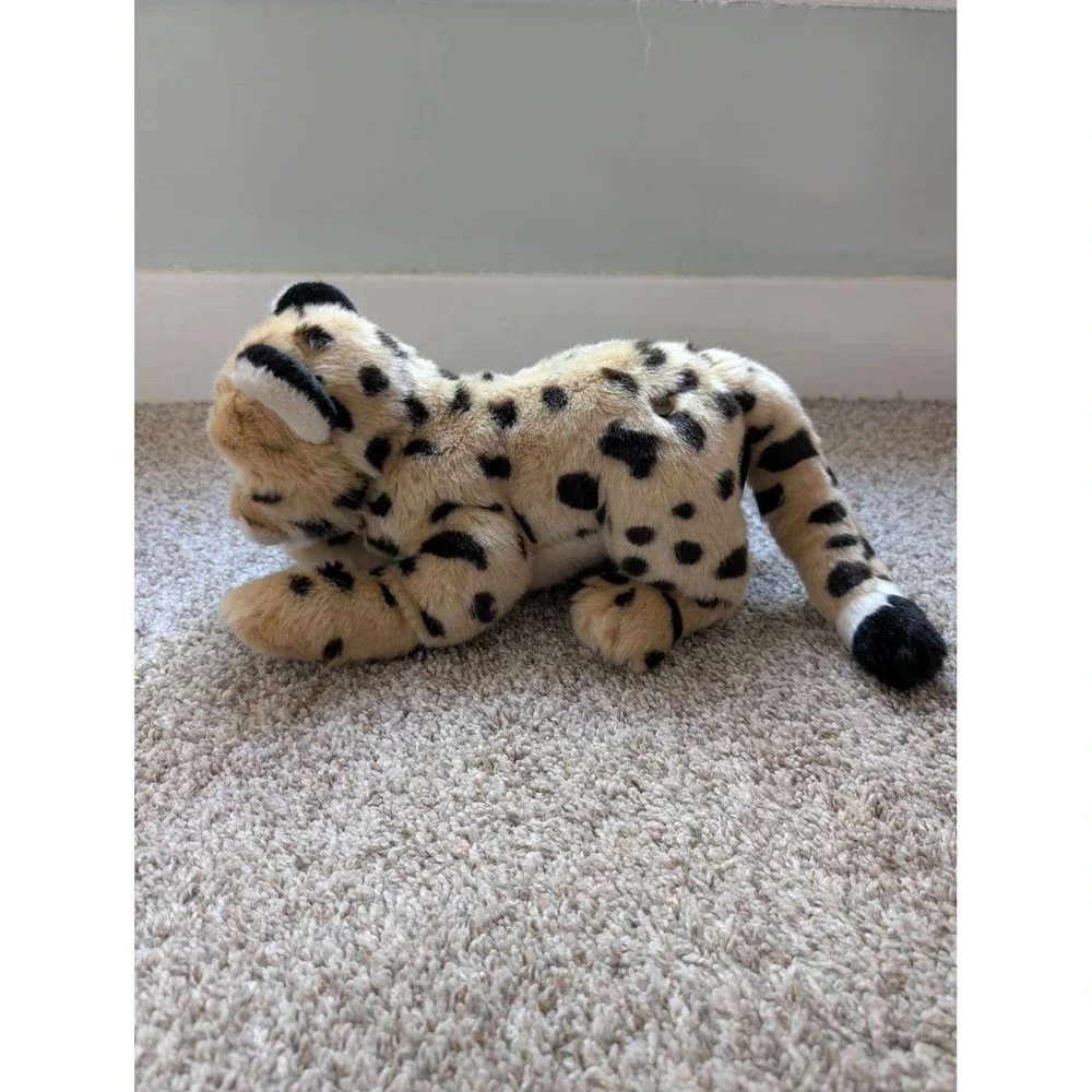 FAO Schwarz Cheetah Plush Kids 15in Tan Excellent Spotted Big Cat Stuffed Animal
